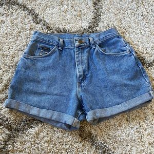 Wrangler vintage high waisted studded jean shorts
